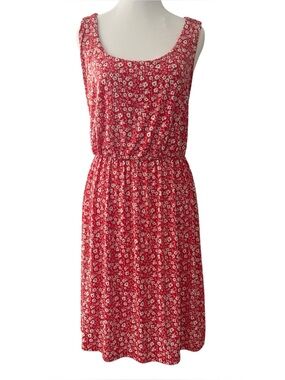 Kaileigh Red Floral Crossback Mini Sundress